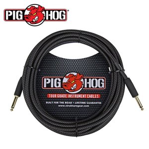 PIG HOG 피그호그 기타 케이블 BLACK WOVEN 6m PCH20BK뮤직메카