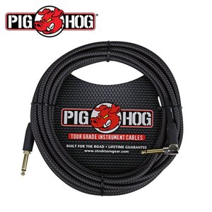 PIG HOG 피그호그 기타 케이블 BLACK WOVEN 6m PCH20BKR뮤직메카